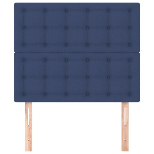 pas cher marque VidaXL Têtes De Lit 2 Pcs Bleu 80x5x78/88 Cm Tissu 4