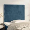 VidaXL Têtes De Lit 2 Pcs Bleu Foncé 100x5x78/88 Cm Velours grossiste en ligne 19