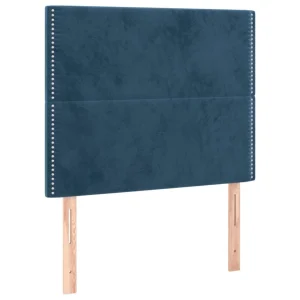 VidaXL Têtes De Lit 2 Pcs Bleu Foncé 100x5x78/88 Cm Velours grossiste en ligne 9