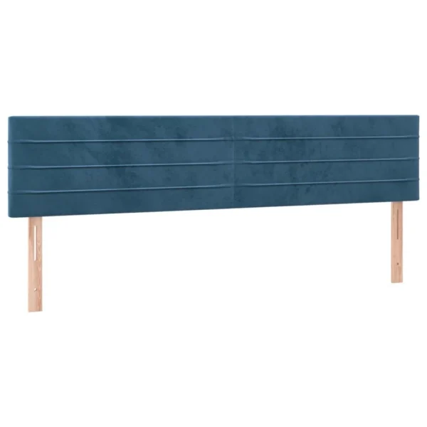 VidaXL Têtes De Lit 2 Pcs Bleu Foncé 80x5x78/88 Cm Velours en ligne vente 3
