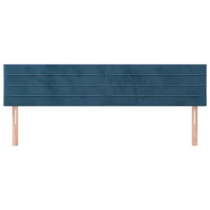 VidaXL Têtes De Lit 2 Pcs Bleu Foncé 80x5x78/88 Cm Velours en ligne vente 11