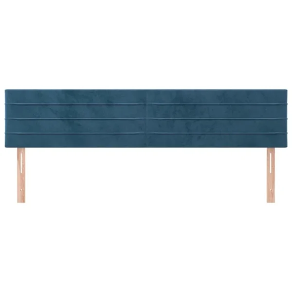 VidaXL Têtes De Lit 2 Pcs Bleu Foncé 80x5x78/88 Cm Velours en ligne vente 4