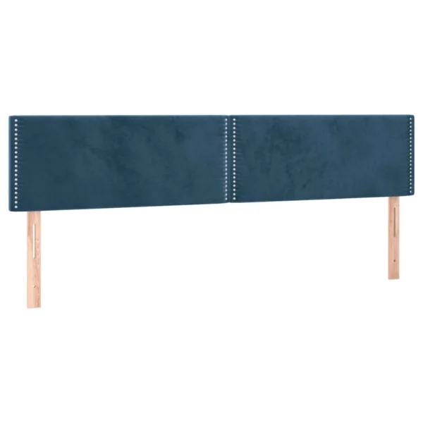 VidaXL Têtes De Lit 2 Pcs Bleu Foncé 90x5x78/88 Cm Velours grossiste en ligne 3