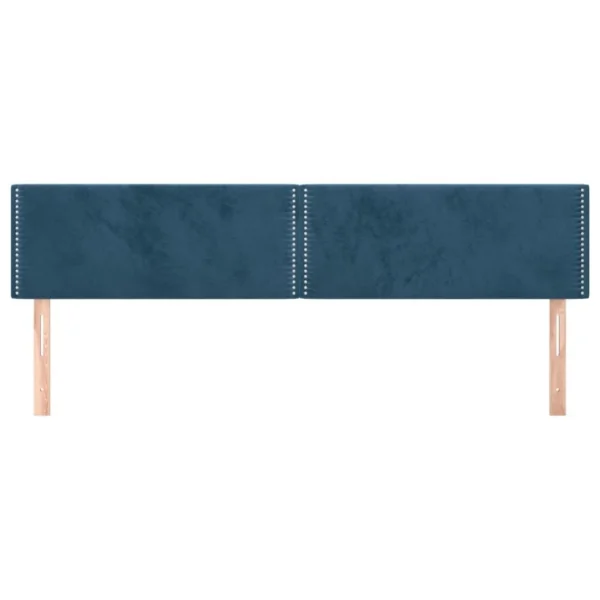 VidaXL Têtes De Lit 2 Pcs Bleu Foncé 90x5x78/88 Cm Velours grossiste en ligne 4