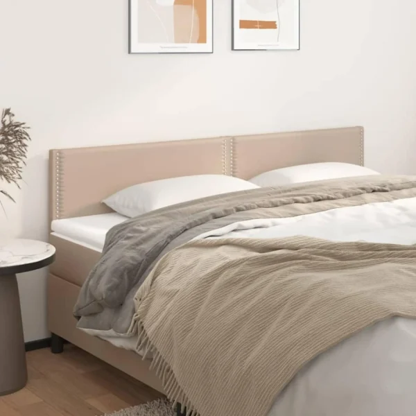 VidaXL Têtes De Lit 2 Pcs Cappuccino 80x5x78/88 Cm Similicuir shopping pas cher 1