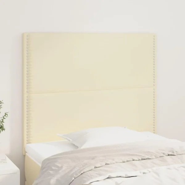 prix pas cher VidaXL Têtes De Lit 2 Pcs Crème 100x5x78/88 Cm Similicuir 1
