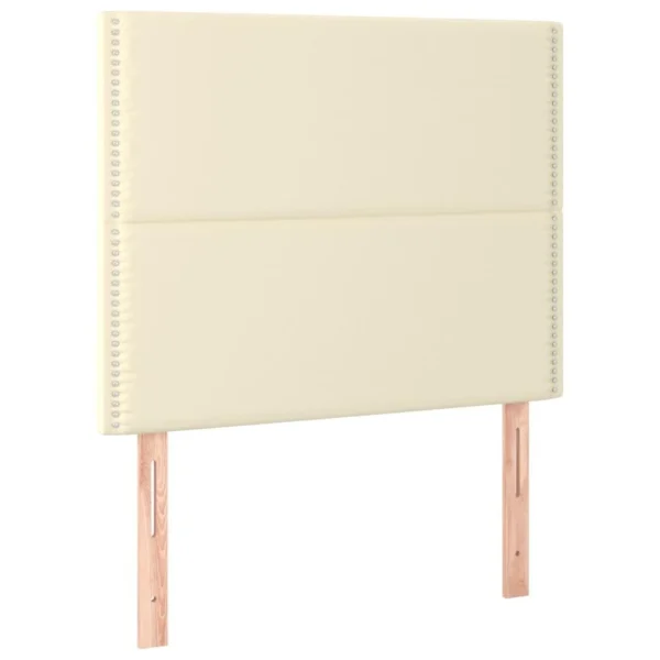 prix pas cher VidaXL Têtes De Lit 2 Pcs Crème 100x5x78/88 Cm Similicuir 3