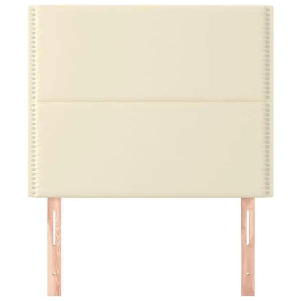 prix pas cher VidaXL Têtes De Lit 2 Pcs Crème 100x5x78/88 Cm Similicuir 4