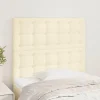 VidaXL Têtes De Lit 2 Pcs Crème 100x5x78/88 Cm Similicuir fashioniable 16