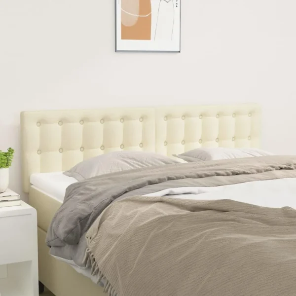 Acheter Maintenant VidaXL Têtes De Lit 2 Pcs Crème 72x5x78/88 Cm Similicuir 1