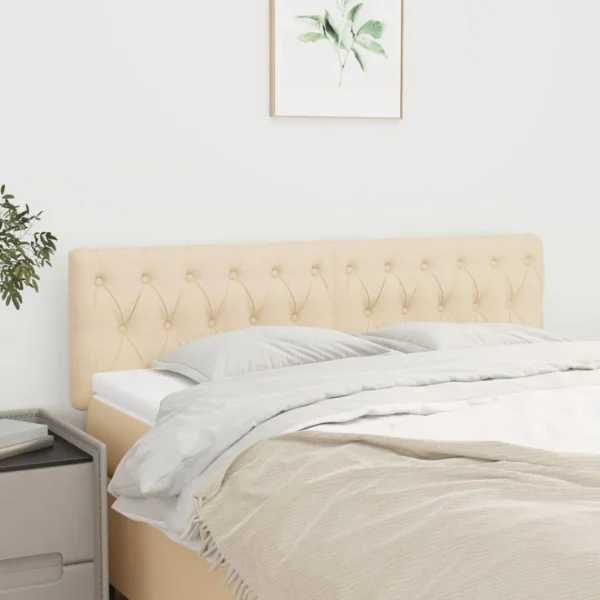 VidaXL Têtes De Lit 2 Pcs Crème 72x7x78/88 Cm Tissu soldes ligne 1
