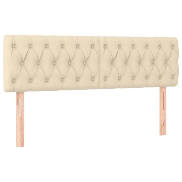 VidaXL Têtes De Lit 2 Pcs Crème 72x7x78/88 Cm Tissu soldes ligne 3