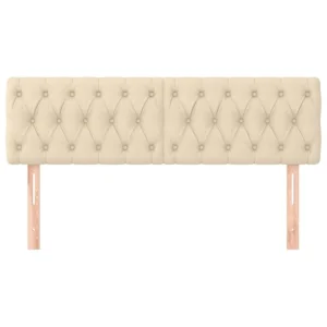 VidaXL Têtes De Lit 2 Pcs Crème 72x7x78/88 Cm Tissu soldes ligne 11