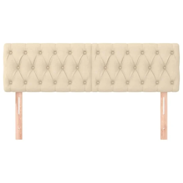 VidaXL Têtes De Lit 2 Pcs Crème 72x7x78/88 Cm Tissu soldes ligne 4