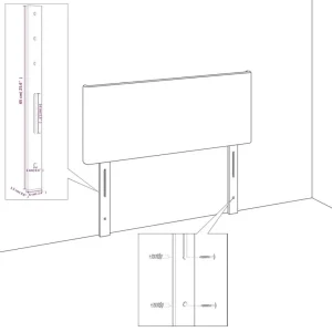 VidaXL Têtes De Lit 2 Pcs Crème 72x7x78/88 Cm Tissu soldes ligne 15