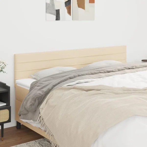 achat pas cher VidaXL Têtes De Lit 2 Pcs Crème 80x5x78/88 Cm Tissu 1