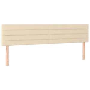achat pas cher VidaXL Têtes De Lit 2 Pcs Crème 80x5x78/88 Cm Tissu 9