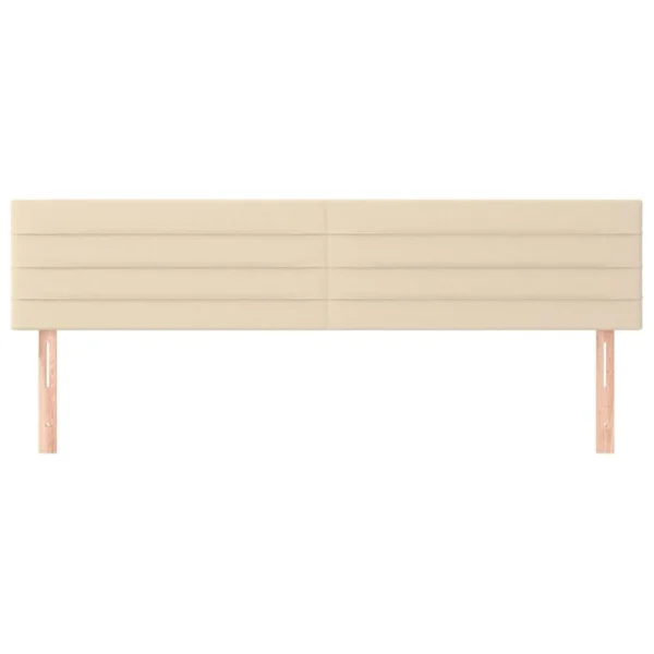 achat pas cher VidaXL Têtes De Lit 2 Pcs Crème 80x5x78/88 Cm Tissu 4