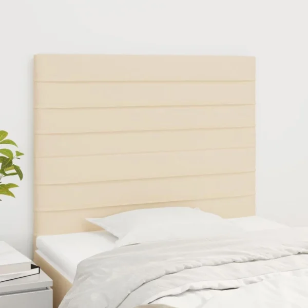 Officielle VidaXL Têtes De Lit 2 Pcs Crème 80x5x78/88 Cm Tissu 1