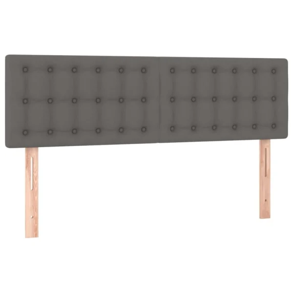 pas cher VidaXL Têtes De Lit 2 Pcs Gris 72x5x78/88 Cm Similicuir 3