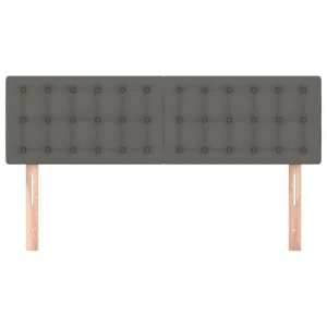 pas cher VidaXL Têtes De Lit 2 Pcs Gris 72x5x78/88 Cm Similicuir 11