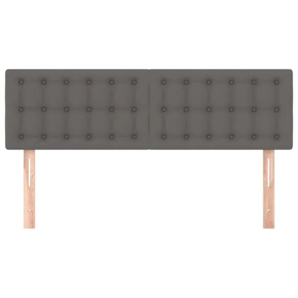 pas cher VidaXL Têtes De Lit 2 Pcs Gris 72x5x78/88 Cm Similicuir 4