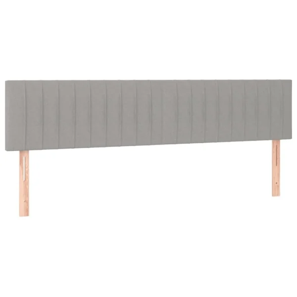 VidaXL Têtes De Lit 2 Pcs Gris Clair 100x5x78/88 Cm Tissu Satisfait ou Remboursé 3