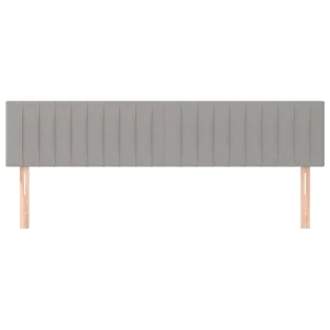 VidaXL Têtes De Lit 2 Pcs Gris Clair 100x5x78/88 Cm Tissu Satisfait ou Remboursé 11