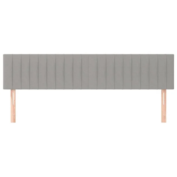 VidaXL Têtes De Lit 2 Pcs Gris Clair 100x5x78/88 Cm Tissu Satisfait ou Remboursé 4