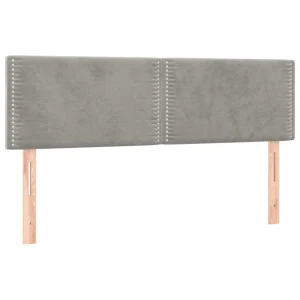 à prix promos VidaXL Têtes De Lit 2 Pcs Gris Clair 72x5x78/88 Cm Velours 9