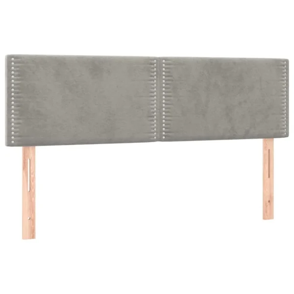 à prix promos VidaXL Têtes De Lit 2 Pcs Gris Clair 72x5x78/88 Cm Velours 3