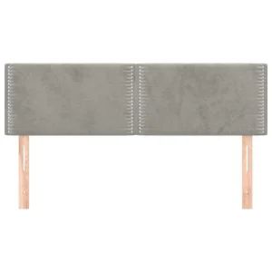 à prix promos VidaXL Têtes De Lit 2 Pcs Gris Clair 72x5x78/88 Cm Velours 11