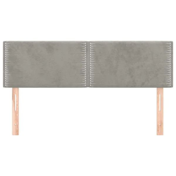 à prix promos VidaXL Têtes De Lit 2 Pcs Gris Clair 72x5x78/88 Cm Velours 4