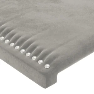 à prix promos VidaXL Têtes De Lit 2 Pcs Gris Clair 72x5x78/88 Cm Velours 13