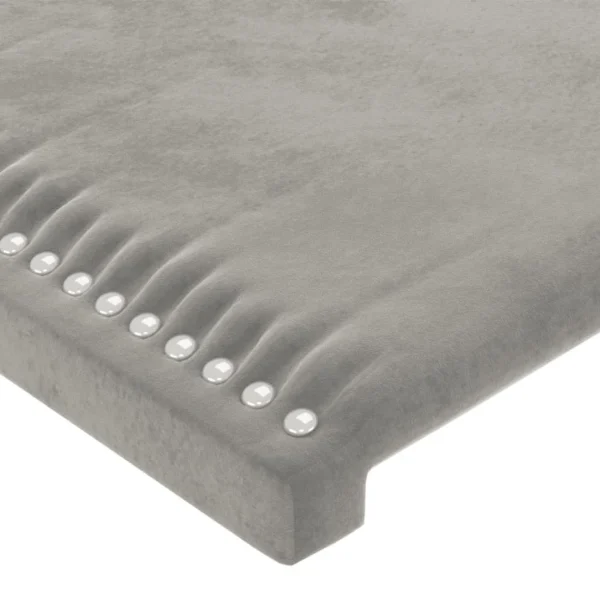à prix promos VidaXL Têtes De Lit 2 Pcs Gris Clair 72x5x78/88 Cm Velours 5