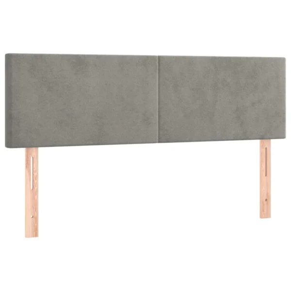 nouveau produit VidaXL Têtes De Lit 2 Pcs Gris Clair 72x5x78/88 Cm Velours 3