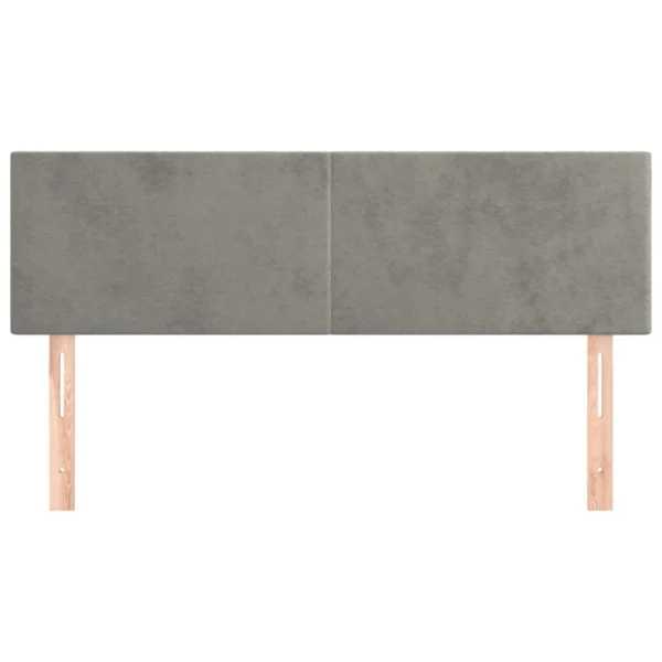 nouveau produit VidaXL Têtes De Lit 2 Pcs Gris Clair 72x5x78/88 Cm Velours 4