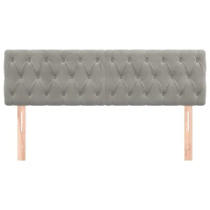 VidaXL Têtes De Lit 2 Pcs Gris Clair 72x7x78/88 Cm Velours remise en ligne 11
