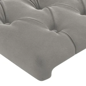 VidaXL Têtes De Lit 2 Pcs Gris Clair 72x7x78/88 Cm Velours remise en ligne 13