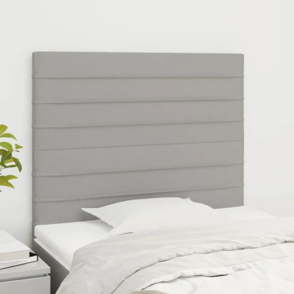 VidaXL Têtes De Lit 2 Pcs Gris Clair 80x5x78/88 Cm Tissu Pas Cher soldes France 1