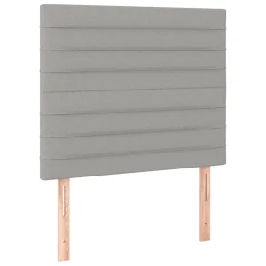 VidaXL Têtes De Lit 2 Pcs Gris Clair 80x5x78/88 Cm Tissu Pas Cher soldes France 9
