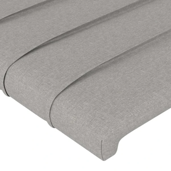 VidaXL Têtes De Lit 2 Pcs Gris Clair 80x5x78/88 Cm Tissu Pas Cher soldes France 5