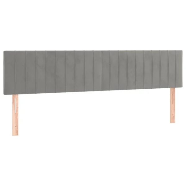 VidaXL Têtes De Lit 2 Pcs Gris Clair 80x5x78/88 Cm Velours boutique paris 3