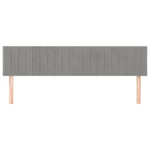 VidaXL Têtes De Lit 2 Pcs Gris Clair 80x5x78/88 Cm Velours boutique paris 11