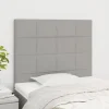 VidaXL Têtes De Lit 2 Pcs Gris Clair 90x5x78/88 Cm Tissu commentaire favorable 19