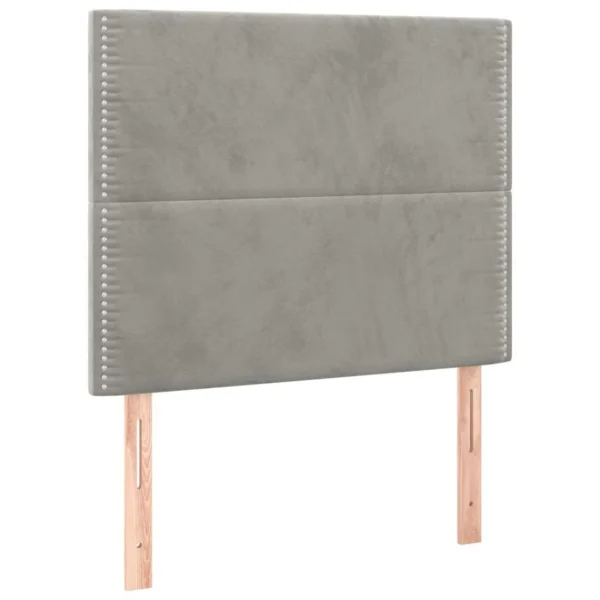 VidaXL Têtes De Lit 2 Pcs Gris Clair 90x5x78/88 Cm Velours online boutique 3