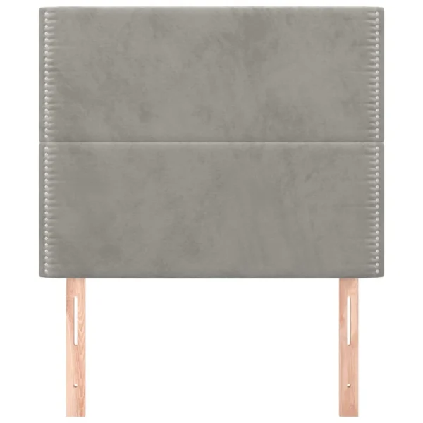 VidaXL Têtes De Lit 2 Pcs Gris Clair 90x5x78/88 Cm Velours online boutique 4