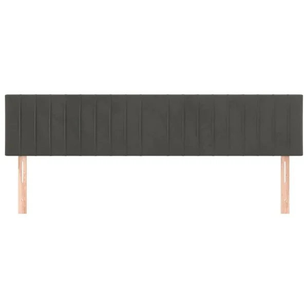 VidaXL Têtes De Lit 2 Pcs Gris Foncé 100x5x78/88 Cm Velours Satisfait ou Remboursé 4
