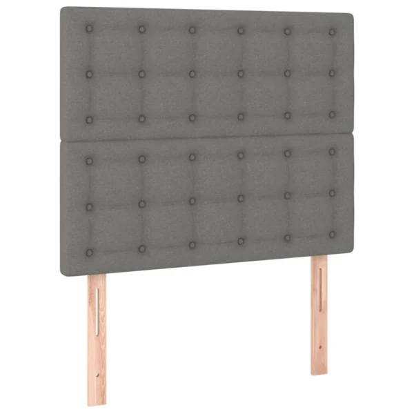 VidaXL Têtes De Lit 2 Pcs Gris Foncé 80x5x78/88 Cm Tissu se précipiter pour acheter 3