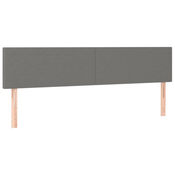 mode tendance VidaXL Têtes De Lit 2 Pcs Gris Foncé 80x5x78/88 Cm Tissu 3